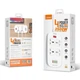 Сетевой удлинитель LDNIO SC4407, 2500W, 2m EU Plug, 4 USB, 4 Sockets. QC3.0, 3.1A, 8W, white - изображение 4