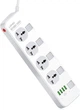 Сетевое зарядное устройство удлинитель Ldnio SC4408EU, 2500W, 4 USB 3.4A, 4 розетки, 2m, EU plug, white - изображение 1