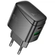 Мережевий зарядний пристрій Hoco CS61A PD30W Gan+QC3.0 USB/Type-C швидка зарядка Чорний - изображение 1