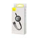 Кабель на 1,1м. Free2Draw 3-in-1 USB (M-U+L+Type-C) 3.5A чорний Baseus для зарядки та передачі даних (P10368700111-02) - зображення 8