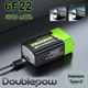 Батарейка акумуляторна Doublepow 6F22 крона Li-ion 9V 3780 mWh з зарядкою Type-C - изображение 1