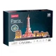 Пазл Cubic Fun Трехмерный пазл City line Париж с LED-подсветкой (L525h) - изображение 3
