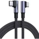Дата кабель USB-C to USB-C 2.0m 5A 100W US335 90-degree Space Gray Ugreen (70698) - зображення 1
