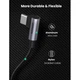 Дата кабель USB-C to USB-C 2.0m 5A 100W US335 90-degree Space Gray Ugreen (70698) - зображення 4