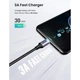 Дата кабель USB-C to USB-C 3.0m 60W US255 90-degree Angle Black Ugreen (80714) - изображение 3