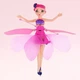 Летающая кукла фея Flying Fairy летит за рукой на подставке Розовая - изображение 4
