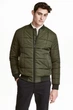 Куртка бомбер мужская H&M 0303679 M Темно-зеленая - изображение 4