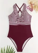 Женский Слитный купальник FS Daisy Plus Size 4XL/58-60 Бордовый (7007) - изображение 5