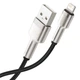 Кабель Baseus Cafule Series Metal Data Cable USB to IP 2.4A 2m Black (CALJK-B01) - изображение 1