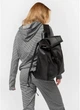 Рюкзак RollTop чорний, екошкіра, об'ємне основне відділення, 54 см - зображення 1