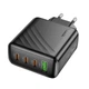 Мережевий зарядний пристрій HOCO CS27A Supply 67 Вт PD+QC 3 × USB Type-C + USB-A чорний - изображение 4