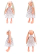 Рожевий Кролик / Заєць в блакитній сукні з бантиком плюшевий м'яка іграшка 35 см - зображення 7