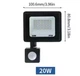 Світлодіодний прожектор LED 20W з датчиком руху й освітленості - зображення 6