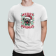 Мужская Новогодняя футболка Stedman с принтом Merry Pugmas Новогодний мопс Белый XXL - изображение 1