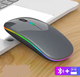 Бездротова комп'ютерна bluetooth миша Wireless Mouse на акумуляторі сіра з RGB підсвіткою - изображение 1