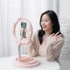 Складна кільцева лампа на підставці 29 см Ring Light, кільцева LED лампа з кріпленням для телефону Рожева GJM-1-Pink - зображення 3