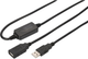 Kabel Digitus USB 2.0 wtyczka USB A do gniazdo A 15 m Black (4016032306450) - obraz 5