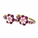 Серьги-кольца Michal Negrin "Розовая магия" с кристаллами Swarovski, 25 мм - изображение 2