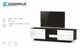 Тумба під телевізор Sonorous LBA 1840-GWHT - зображення 2