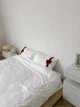 Комплект постільної білизни DreamCraftedBedding «Бантик» Молочний з червоним бантиком Півтораспальний 150x215 Сатин - зображення 3