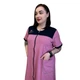 Халат женский хлопковый розовый Надпись 7XL Samo 31149 - изображение 2