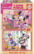 Zestaw puzzli drewnianych Educa Borras Disney Minnie and The Happy Helpers 26 x 18 cm 2 x 25 elementów (8412668176256) - obraz 1