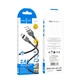 Кабель зарядки Hoco X109 USB to MicroUSB (2.4А) (3M) універсальний для синхронізації для швидкої зарядки телефона/смартфона Чорний - изображение 2