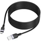 Кабель зарядки Hoco X109 USB to MicroUSB (2.4А) (3M) універсальний для синхронізації для швидкої зарядки телефона/смартфона Чорний - изображение 3