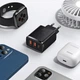Мережевий зарядний пристрій Baseus Compact Quick Charger Portable 2хUSB+Type-C 30 W Black (CCXJ-E01) - зображення 8