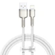 USB кабель Lightning Baseus Cafule Metal Data Cable 2,4A 1m White (CALJK-A02) - изображение 1