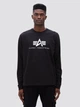 Лонгслив Alpha Industries Basic Logo Long Sleeve Tee UTB49002G1 XL Black (640631003041) - изображение 4