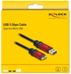 Kabel Delock USB 3.0 Type-A male to USB 3.0 Type Micro-B male 2m Premium Black/Red (4043619827619) - obraz 4