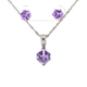 Срібний комплект Spark зі Swarovski Cube Small WKJ48416V - зображення 4