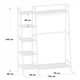Вешалка стойка для одежды Supretto напольная бамбуковая с полками (9168) - изображение 7