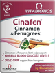 Suplement diety Vitabiotics Cinafen Cinnamon & Fenugreek cynamon z kozieradką suplement diety 60 tabletek (5021265251988) - obraz 1