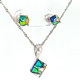 Серебряный комплект Spark зі Swarovski Cube Small WKJ48416VM - зображення 5