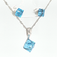 Срібний комплект Spark зі Swarovski Cube Small WKJ48416AQ - зображення 5
