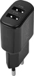 Мережевий зарядний пристрій Brevia ePower 2xUSB-A 12W Black (45012DUB) - зображення 2