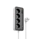 Мережевий подовжувач HOCO AC22 Sunlight 4-bit(PD30W/1C3A) desktop socket(EU/GER) (1.5m) Black (6942007629782) - изображение 1