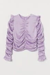 Блуза H&M S сиреневый 3001930775 - изображение 1