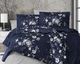 Турецкое постельное белье First Choice Cotton Satin Arya Navy blue евро - изображение 1