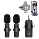Беспроводной петличный микрофон RIAS K15 Type-C Mini-Jack 3.5 mm 2 ресивера Black (3_05891) - изображение 2