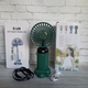 Портативний ручний настільний mini Fan вентилятор з акумулятором та зарядкою від USB ЗЕЛЕНИЙ - зображення 1