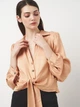 Рубашка женская Zara 9878/168 S Бежевая (09878168756029) - изображение 4