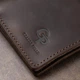 Кожаное матовое портмоне для документов мужское GRANDE PELLE Коричневый 2857-87049 - изображение 8