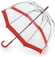 Зонт-трость Fulton Birdcage-1 Red красный прозрачный купол женский купольный 61610 - изображение 1