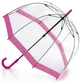 Зонт-трость Fulton Birdcage-1 Pink розовый прозрачный купол женский купольный 61613 - изображение 1