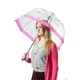 Зонт-трость Fulton Birdcage-1 Pink розовый прозрачный купол женский купольный 61613 - изображение 2