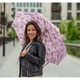 Женский легкий складной зонт 96 см механический компактный 8 спиц розовый Pink Floral 61777 - изображение 2