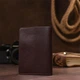 Кожаная обложка на паспорт с надписью SHVIGEL Коричневая 3180-85510 - изображение 8